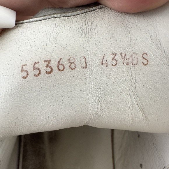 Alexander‎ McQueen Oversized Sneakers Men's White Leather Black Heel Size 43 - Picture 10 of 11